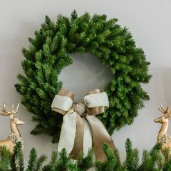 Accessories King of Christmas 36" Fraser Fir Wreath with Warm White LED Lights (Plug Operated) ZJL8BT63