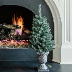 Accessories King of Christmas 3' Tribeca Spruce Blue Tabletop Tree with 70 Warm White LED (Battery Operated) ZJL8BT101