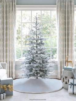 Accessories King of Christmas 7' Noble Flock Artificial Christmas Tree Unlit ZJL8BT20