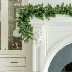 Accessories King of Christmas 9' x 12" Cypress Spruce Garland with Warm White LED Lights (Plug Operated) ZJL8BT95