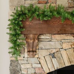 Accessories King of Christmas 9' x 12" Yorkshire Fir Garland with Warm White LED Lights (Plug Operated) ZJL8BT80