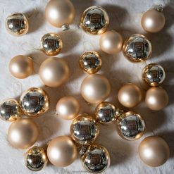 Accessories King of Christmas Gold Essential Glass Ornaments (24 Pack) ZJL8BT118