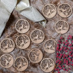 Accessories King of Christmas Rustic Reindeer Ornaments (12 Pack) ZJL8BT134
